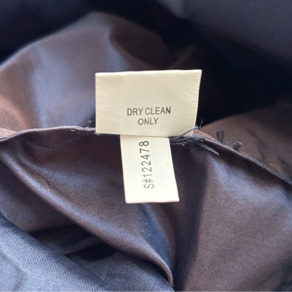 Kay Unger Silk Taffeta Midi Dress 4 Purple Ruffle Button Front - Picture 8 of 9